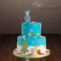 Новогодний торт "Маленькая снегурочка" №  016 Н