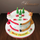 Новогодний торт "Дед Мороз и Его верный друг"  №  003 Н