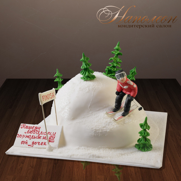 Подарочный торт "Папе - горнолыжнику" №  045 М