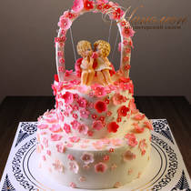 Свадебный торт с ангелочками №  199 С