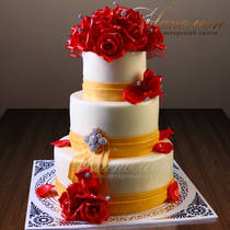 Свадебный торт с розами №  202 С