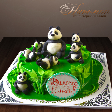 Детский торт с пандами №  272 Д