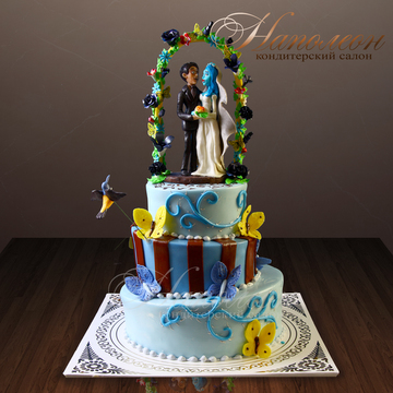Оригинальный свадебный торт №  224 С