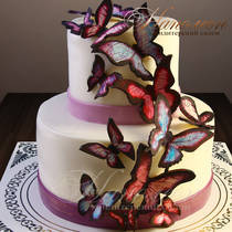 Свадебный торт с бабочками №  230 С