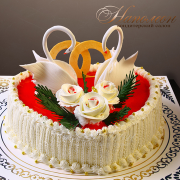 Свадебный торт с лебедями №  237 С