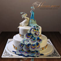 Свадебный торт с павлинами №  238 С