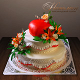 Свадебный торт с сердцем №  239 С