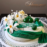 Торт на день рождения Изумрудная свадьба № 146 Т