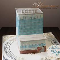 Торт в виде бизнес центра Лотте Плаза №  061 К