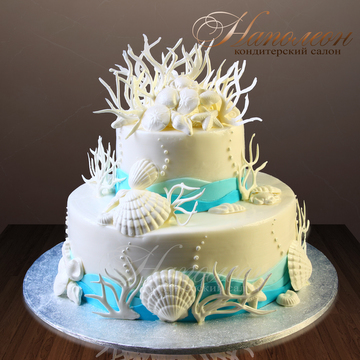 Морской свадебный торт № 284 С