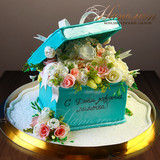 Торт шкатулка с цветами №  200 Т
