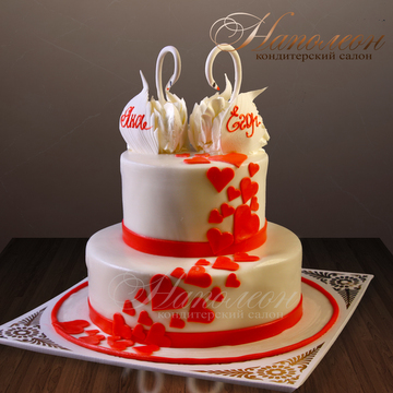 Свадебный торт с лебедями №  319 С
