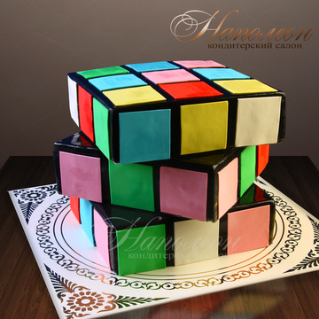 Купить Оригинальный торт Кубик Рубик в Москве от Кондитерского салона  «Наполеон».