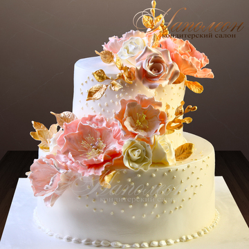 Красивый свадебный торт № 326 С