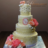 Кремовый свадебный торт № 341 С