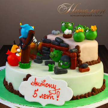 На фото Торт angry birds № 633 Д Торт angry birds № 633 Д