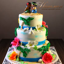 Свадебный торт морской № 345 С