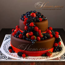 Торт с ягодами и фруктами № 248 Т