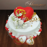Свадебный торт с сердцем №  052 С