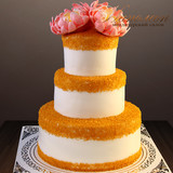 Свадебный торт с золотом № 359 С