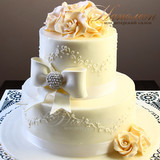 Свадебный торт с цветами № 367 С