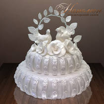 Свадебный торт с голубями №  058 С