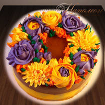 Торт с цветами № 310 Т