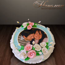 Свадебный торт с фотографией № 066 С