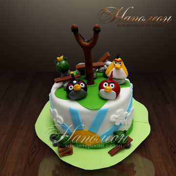 На фото Детский торт Angry Birds № 070 Д Детский торт "Angry Birds" № 070 Д