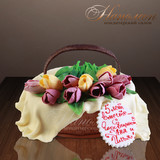 Праздничный торт "Тюльпаны"  №  038 Т