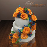 Свадебный торт с розами №  051 С