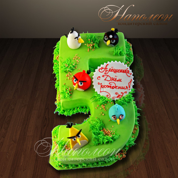 На фото Торт Angry Birds № 100 Д Торт "Angry Birds" № 100 Д