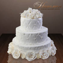 Белый свадебный торт №  007 С