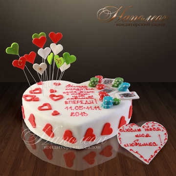 Подарочный торт "Валентинка" №  058 Т