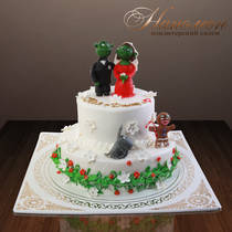Свадебный торт с шреком и фионой №  073 С